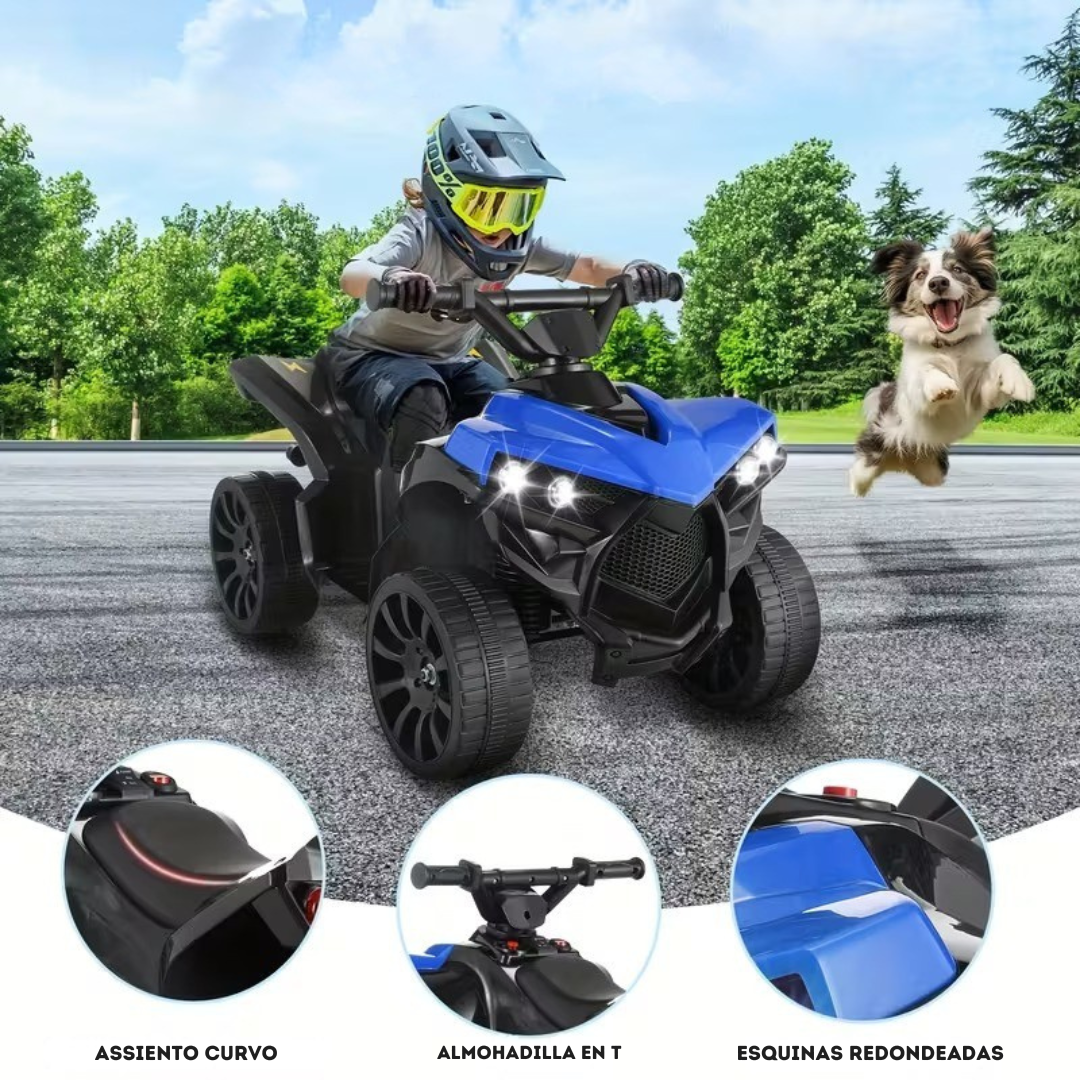 [Llevá 2 y Pagá 1] Auto Eléctrico Infantil TurboKids 4x4 con Luces LED + De Regalo: 2 Cascos de Seguridad