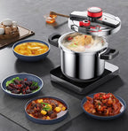 Llévate 2 y Pagá 1 - Olla a Presión MasterTurbo de Acero Inoxidable | A Prueba de Explosiones + REGALO: Kit de Utensilios